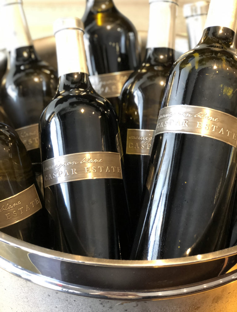 Caspar Estate wine bottles
