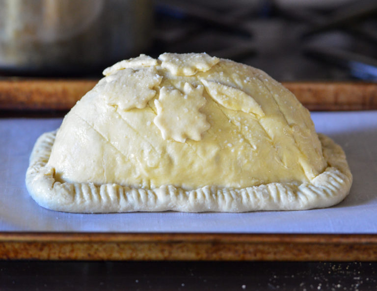 Turkey covered with puff pastry